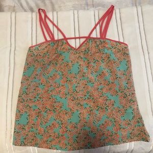 Strappy floral tank